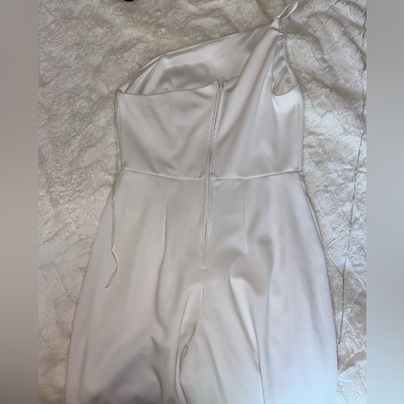 White wide legged jumpsuit - Picture 4 of 5